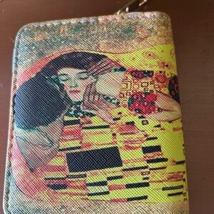 Artistic Yellow and Black Wallet